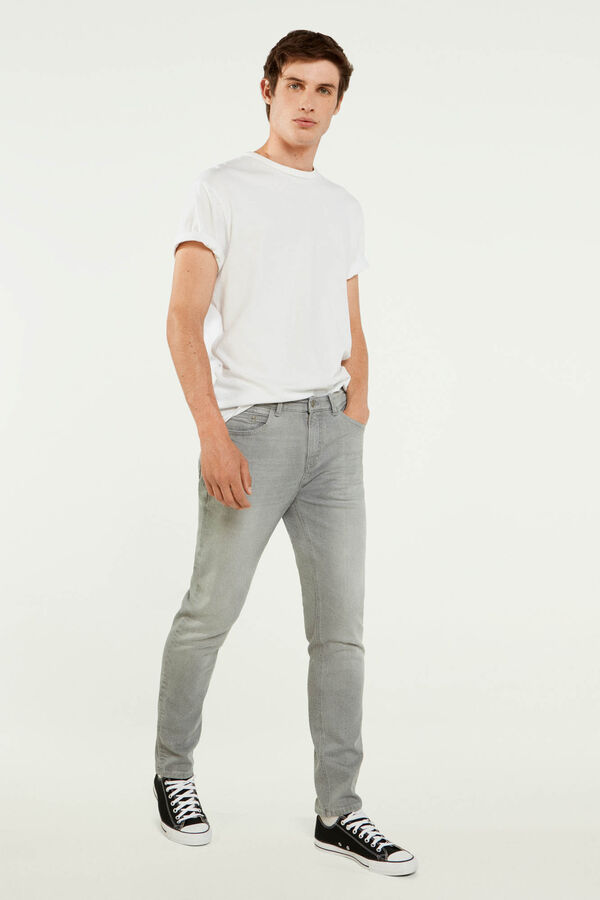 Springfield Medium grey wash slim fit jeans gray