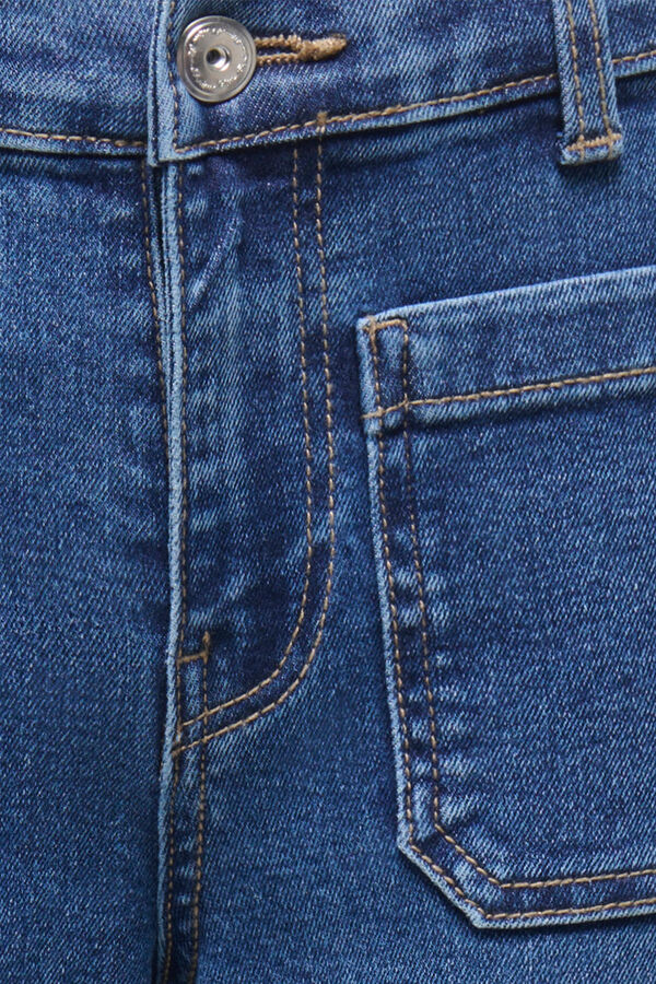 Only Girls Flare high-rise jeans bleu