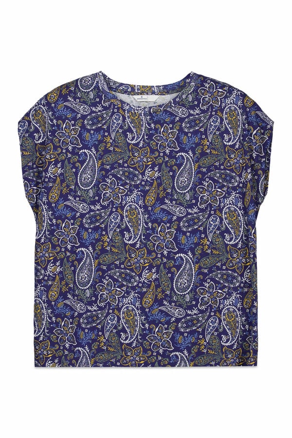 Springfield Printed short sleeve T-shirt blue