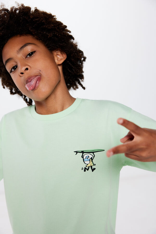 Springfield T-shirt "what's up" menino água verde