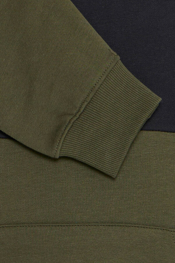 Blend Sudadera bicolor kaki