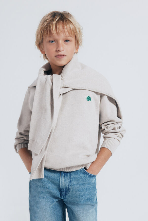 Springfield Kids Camisa básica com cotoveleiras para criança cru