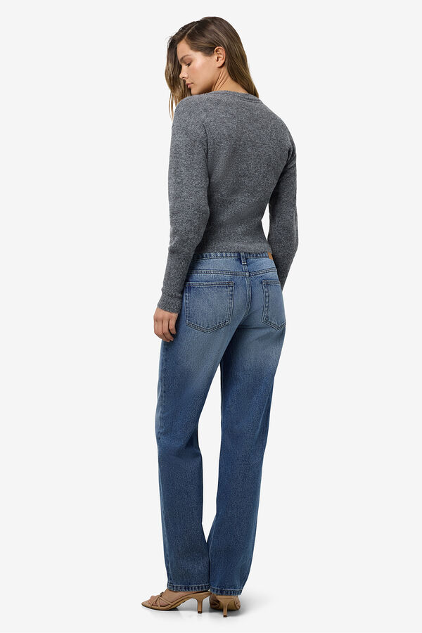 Noisy May C&aacute;rdigan abullonado gris