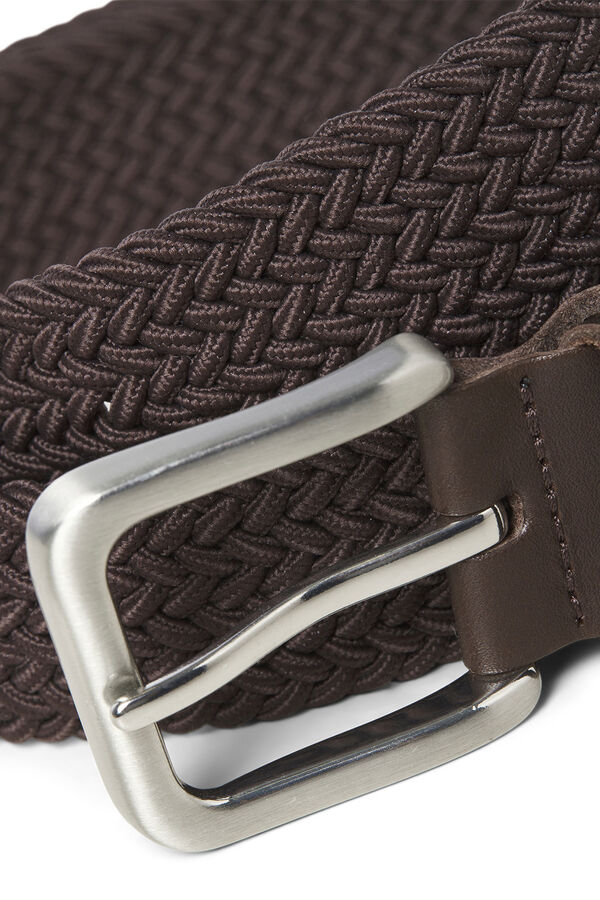 Jack & Jones braided belt buckle pin nude