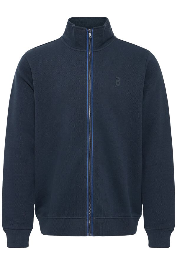 Blend Sudadera de cuello alto con cremallera azul