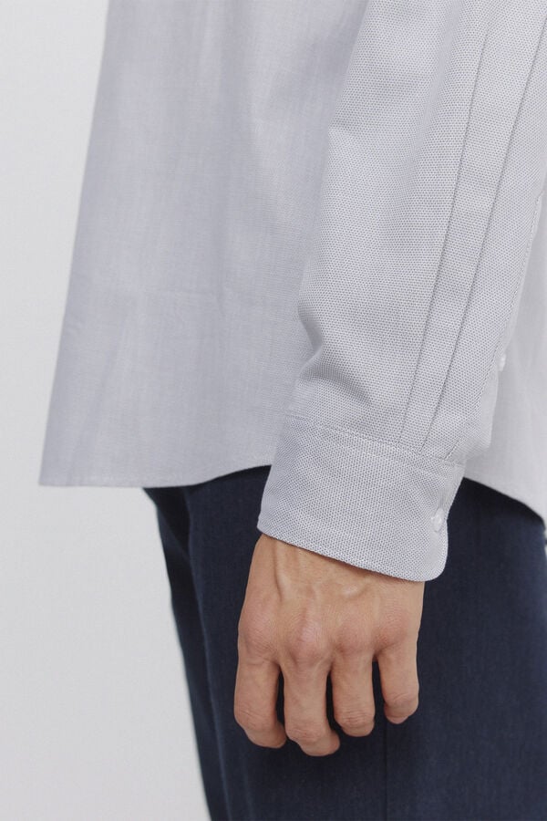 Springfield Dress shirt with easy-care structure grey