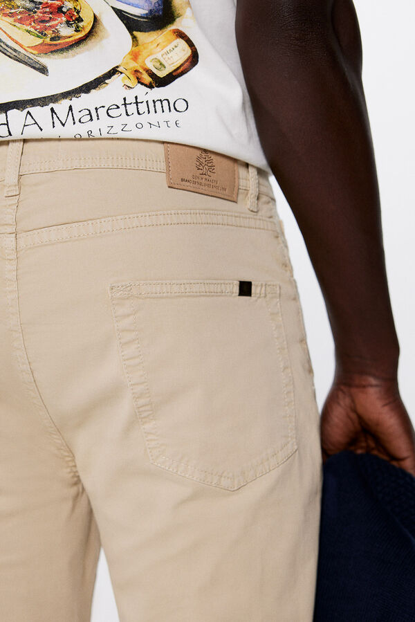 Springfield Slim fit coloured lightweight trousers camel