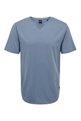 Springfield Camiseta básica manga corta azul medio