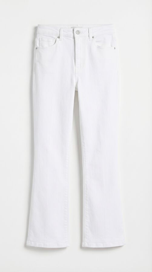 Springfield Kick flare jeans white