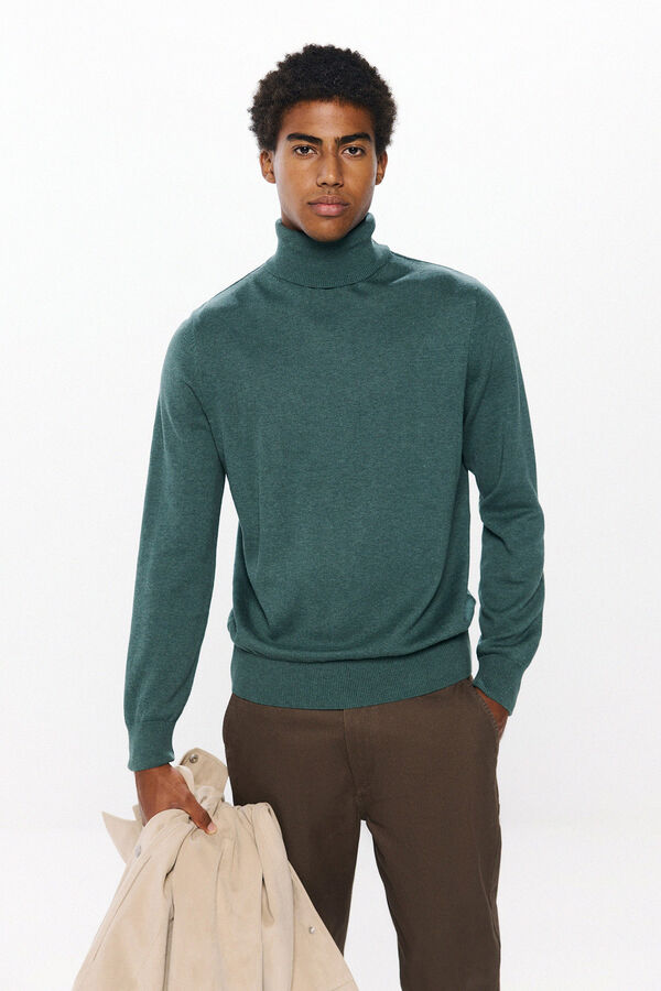 Springfield Basic high neck sweater green