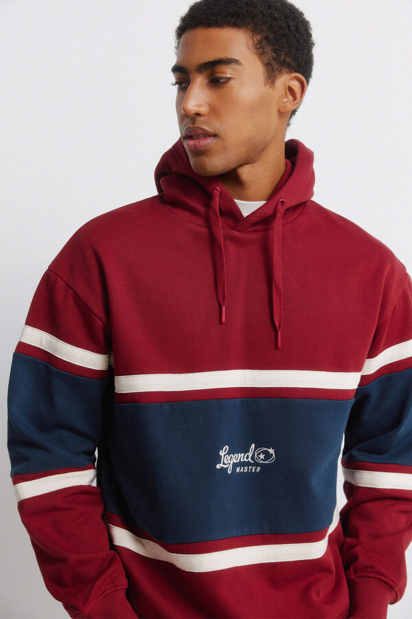 Springfield Hooded sweatshirt with cuts red