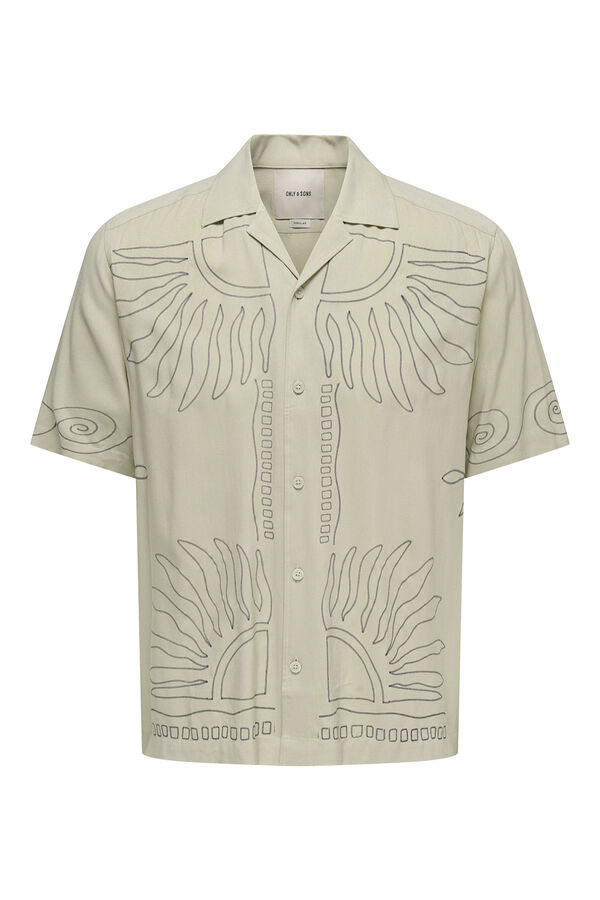 Only & Sons Kurzarm-Hemd Gr&uuml;n