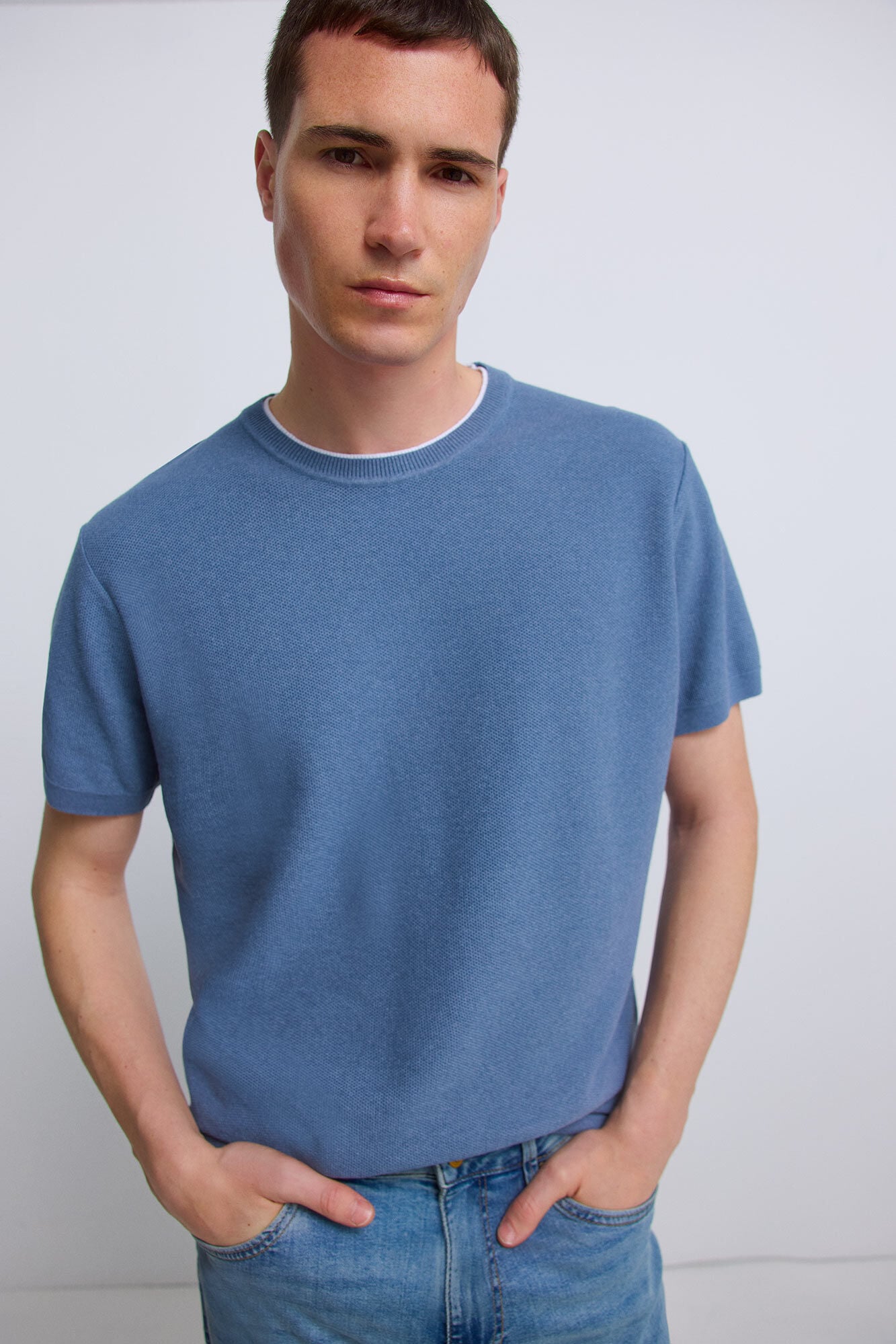 Springfield Knit structure T-shirt