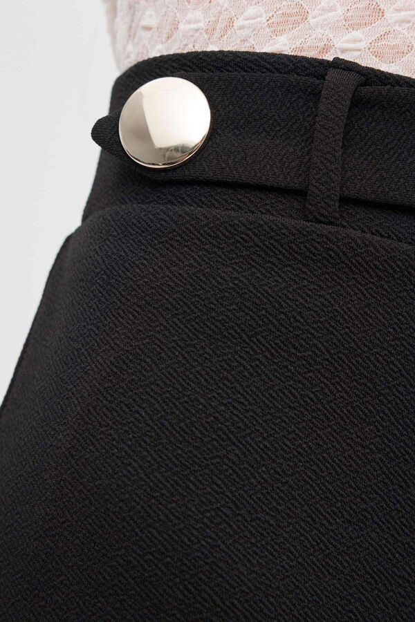 Inside Wide-leg trouser with buttons Crna
