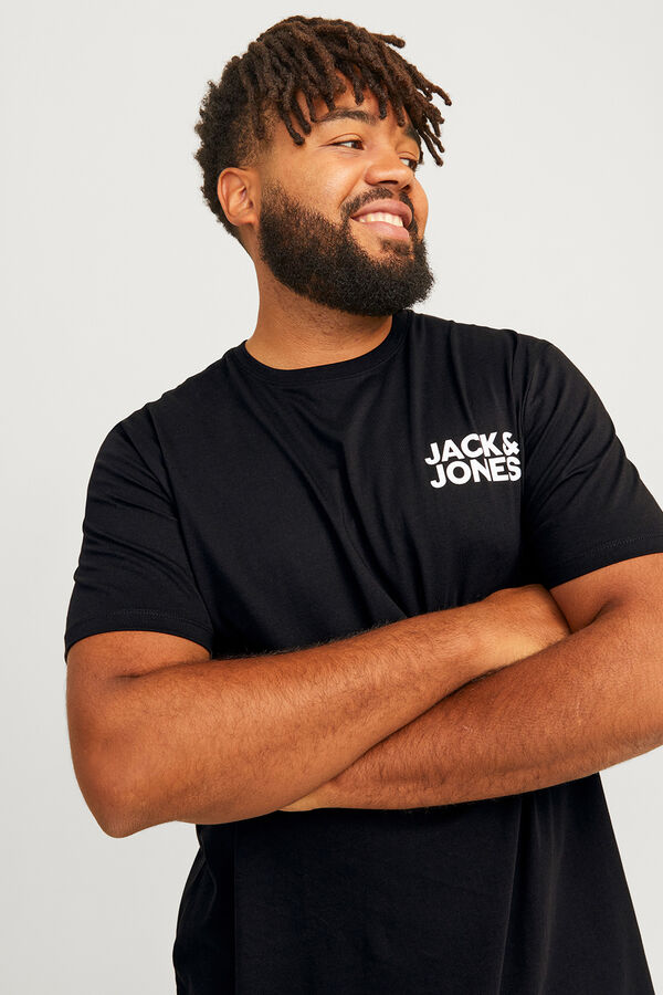 Jack & Jones PLUS Basic logo T-shirt grey