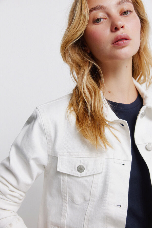 Springfield Cotton denim jacket brown