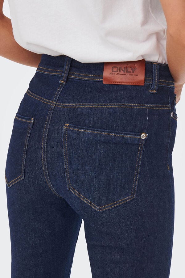 Springfield Jeans flare de cintura subida azulado