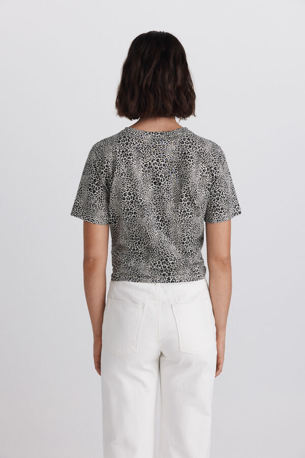 Springfield Animal print T-shirt brown
