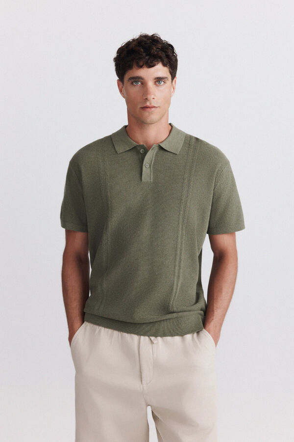 Springfield Basic structure polo shirt beige