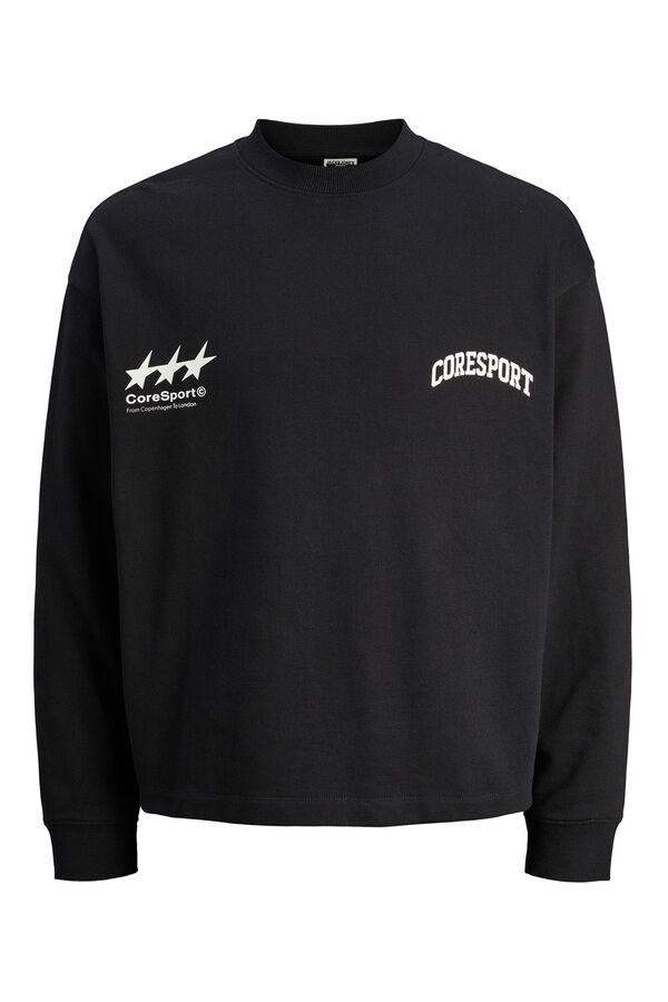 Jack & Jones Sudadera cropped athletic essentials negro