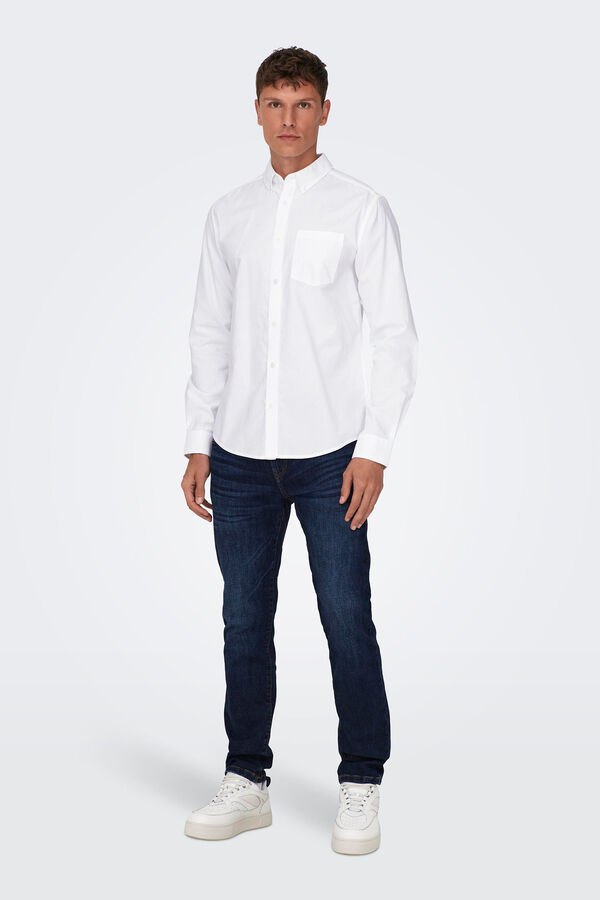 Springfield Camisa oxford blanco