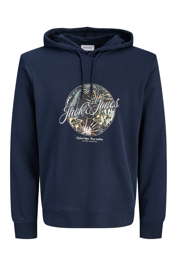 Jack & Jones Sudadera con capucha algod&oacute;n azul