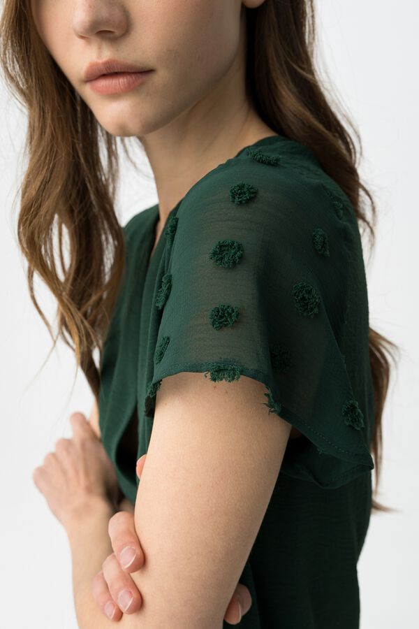 Tiffosi Blusa manga corta verde