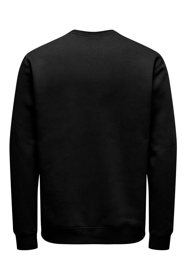 Only & Sons Sudadera con detalle frontal negro