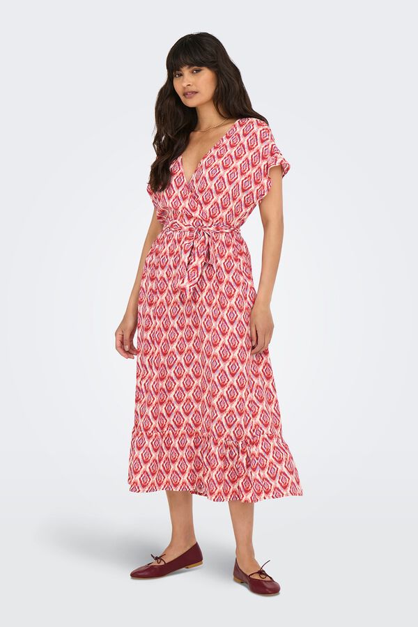 Only Shirt midi dress burgundy