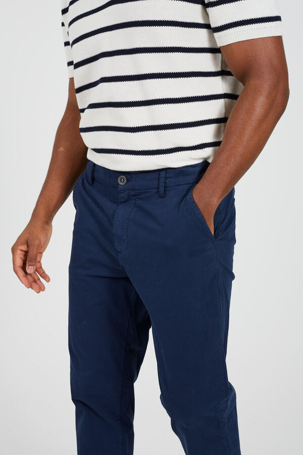 Brave Soul Pantalón chino con 3 bolsillos azul