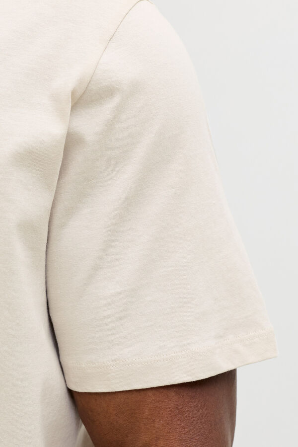 Jack & Jones PLUS Printed cotton T-shirt grey