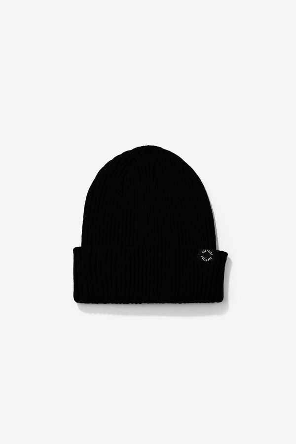 Tiffosi Gorro de punto liso negro