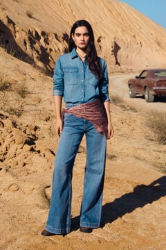 Springfield Jeans anchos tiro alto