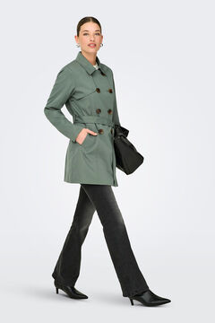 Only Gabardina midi con cintur&oacute;n