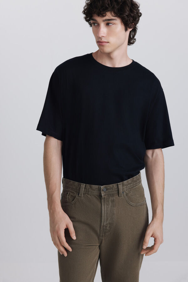 Springfield Heavy weight basic T-shirt blue