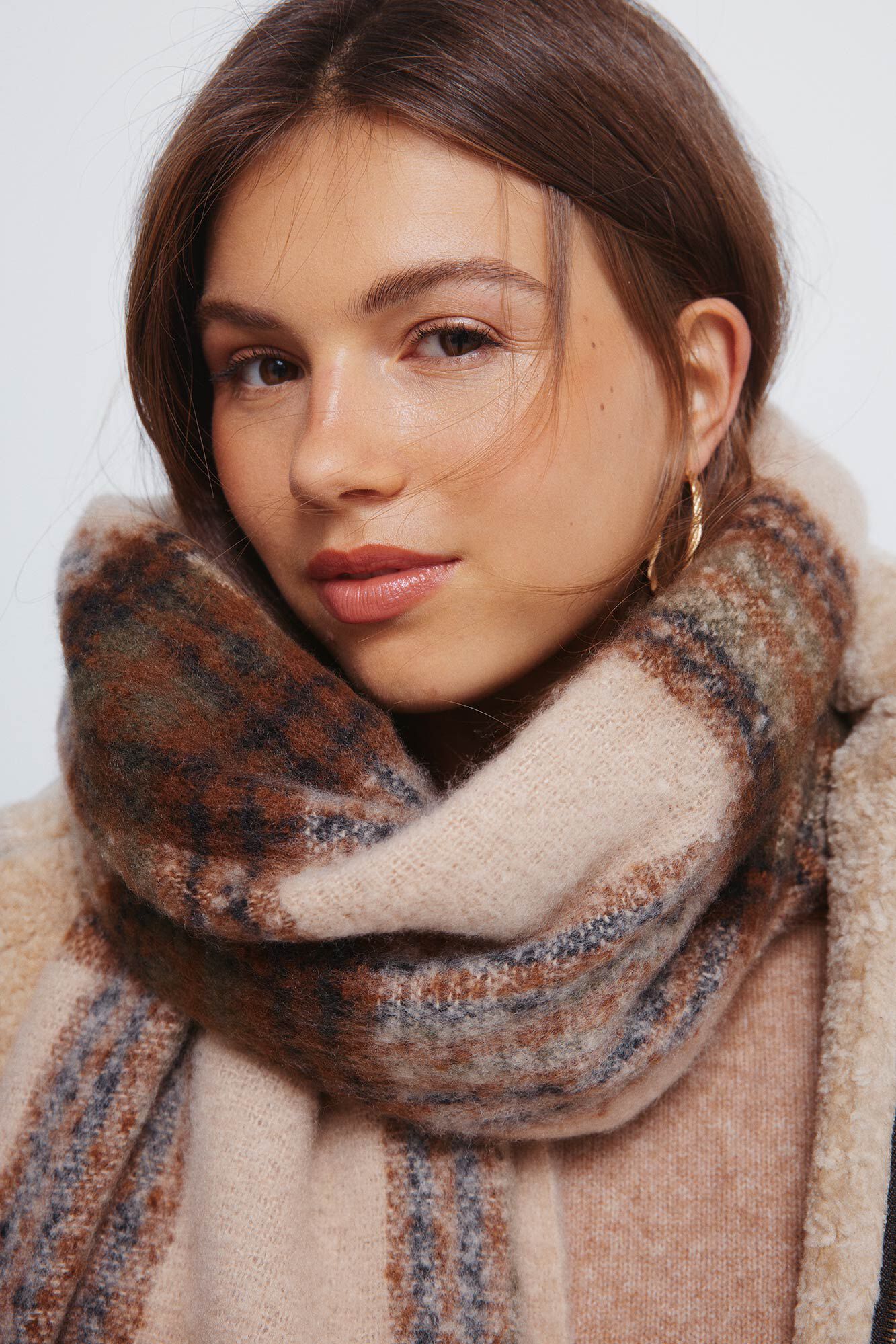 Springfield cachecol xadrez marrom