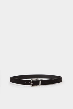 Springfield Faux leather belt with stitching black