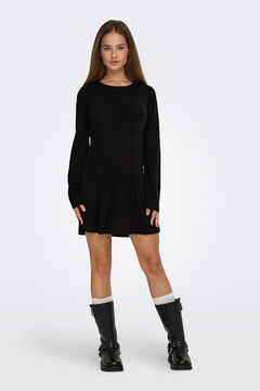 Only Vestido corto volante negro