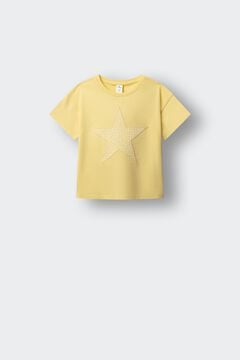 Springfield Kids Camiseta manga corta estrella ni&ntilde;a amarillo