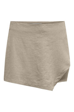 Springfield Falda pantalón de lino gris medio