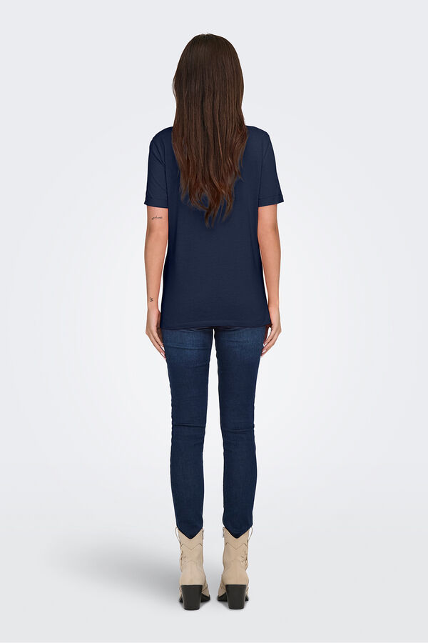 JDY Camiseta manga corta azul