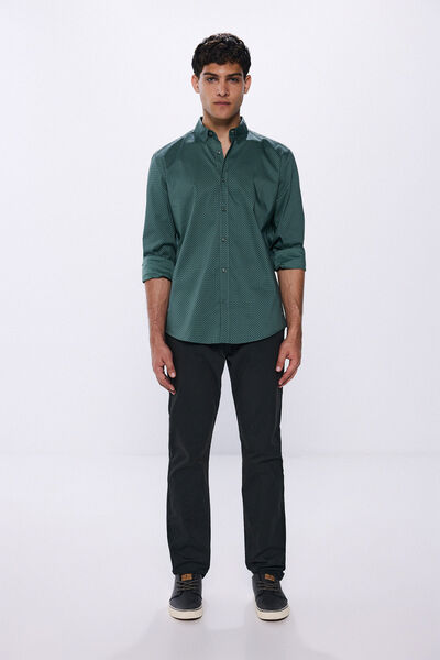 Springfield poplin dress shirt green