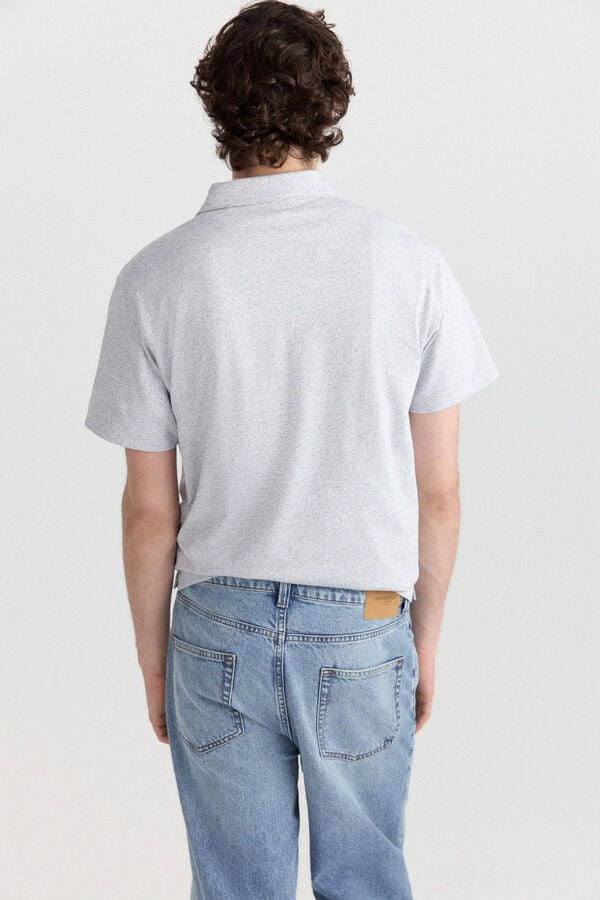 Springfield Microraya jersey slim fit polo shirt beige
