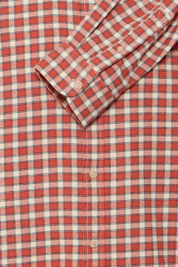 Blend Cotton long sleeve shirt brown