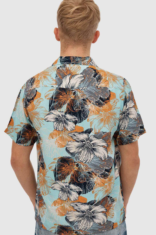 Springfield Camisa flores marinho mistura