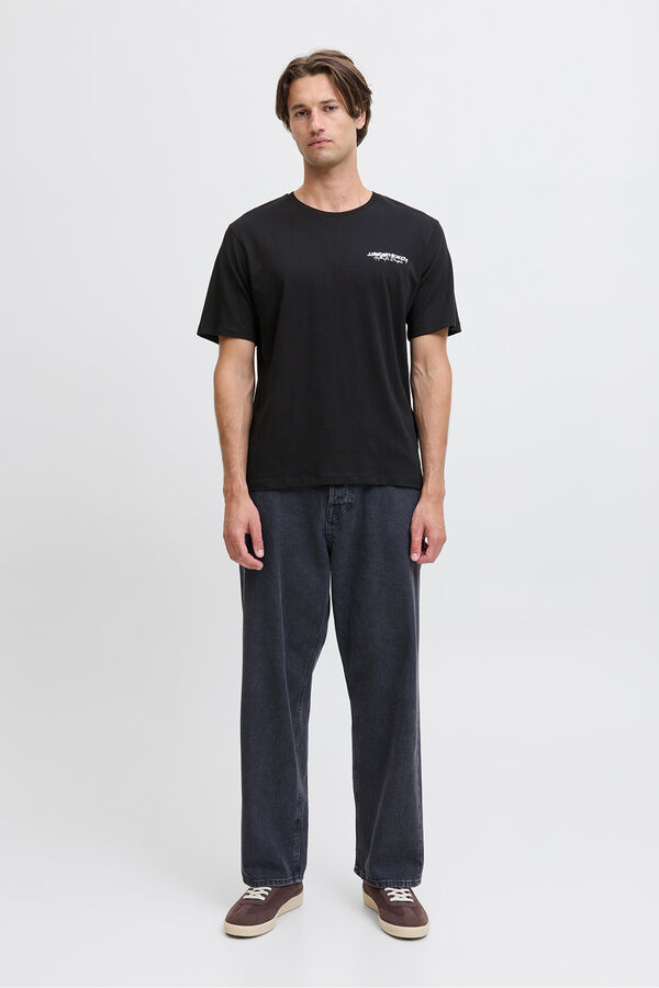 JJ REBEL Regular fit T-shirt Crna