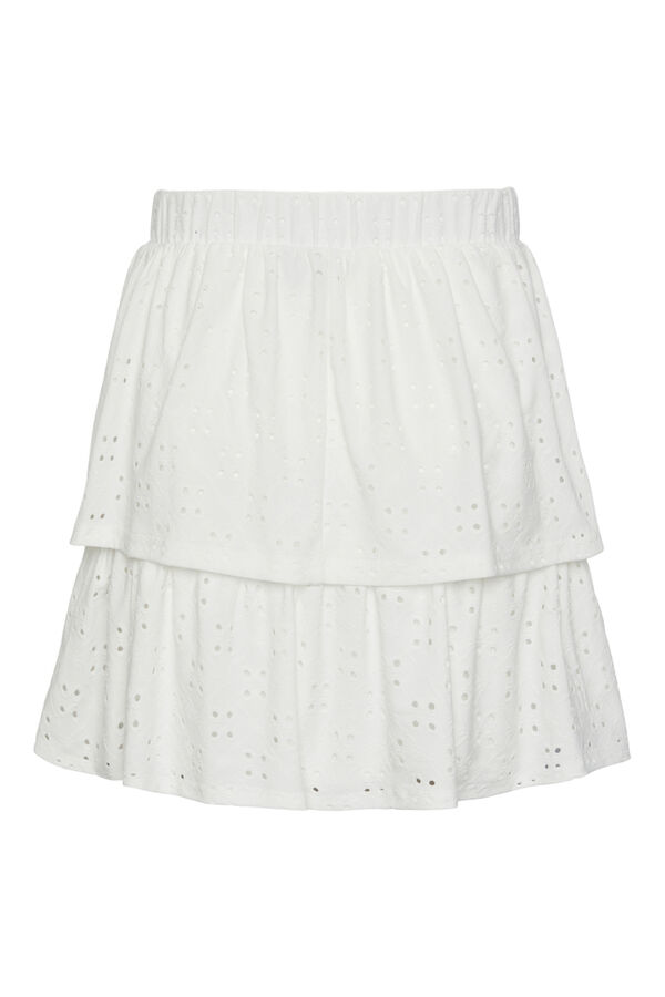 Springfield Short ruffle skirt white