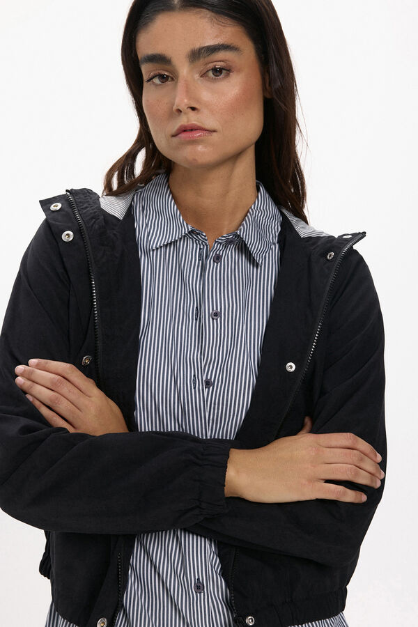 JDY Hooded jacket black