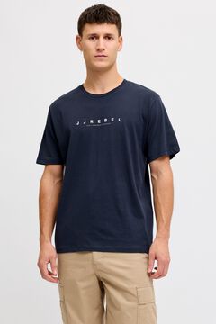 JJ REBEL kurz&auml;rmelig T-Shirt mit schlichtem Logo