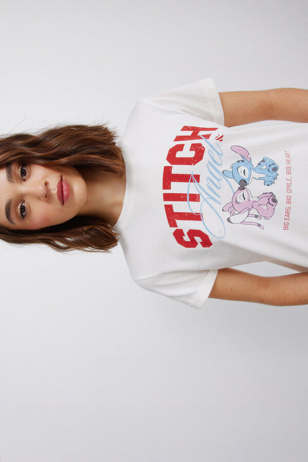 Springfield Printed short sleeve T-shirt beige